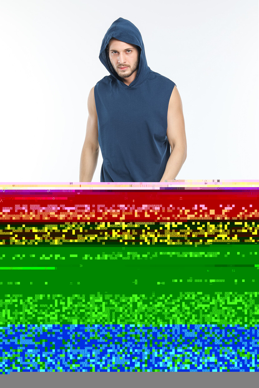 Twenty3  Erkek Basic Rahat Kesim Kapüşonlu Kolsuz Tshirt