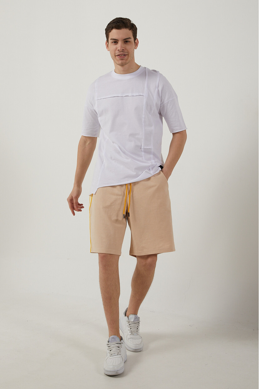 Twenty3  Erkek Basic Yanı Biye Detaylı Cepli Şort Kapri