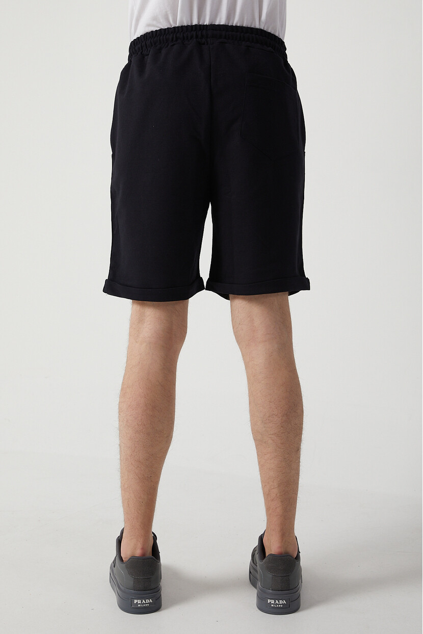 Twenty3 Erkek Basic Yanı Siyah Biye Detaylı Cepli Şort