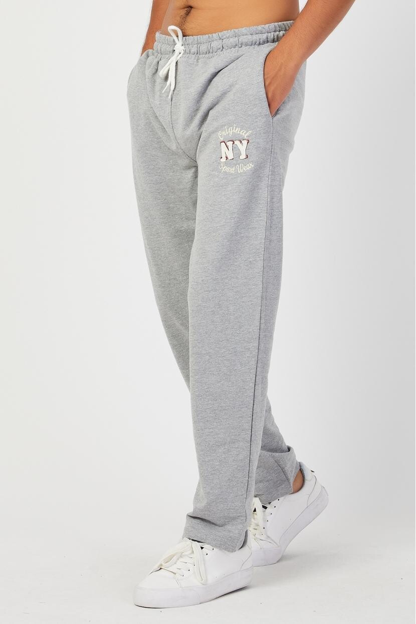 Twenty3 Erkek Düz Paça Nakışlı Eşofman Altı