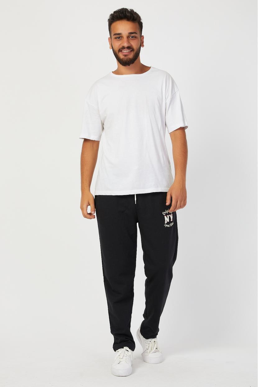 Twenty3 Erkek Düz Paça Nakışlı Eşofman Altı