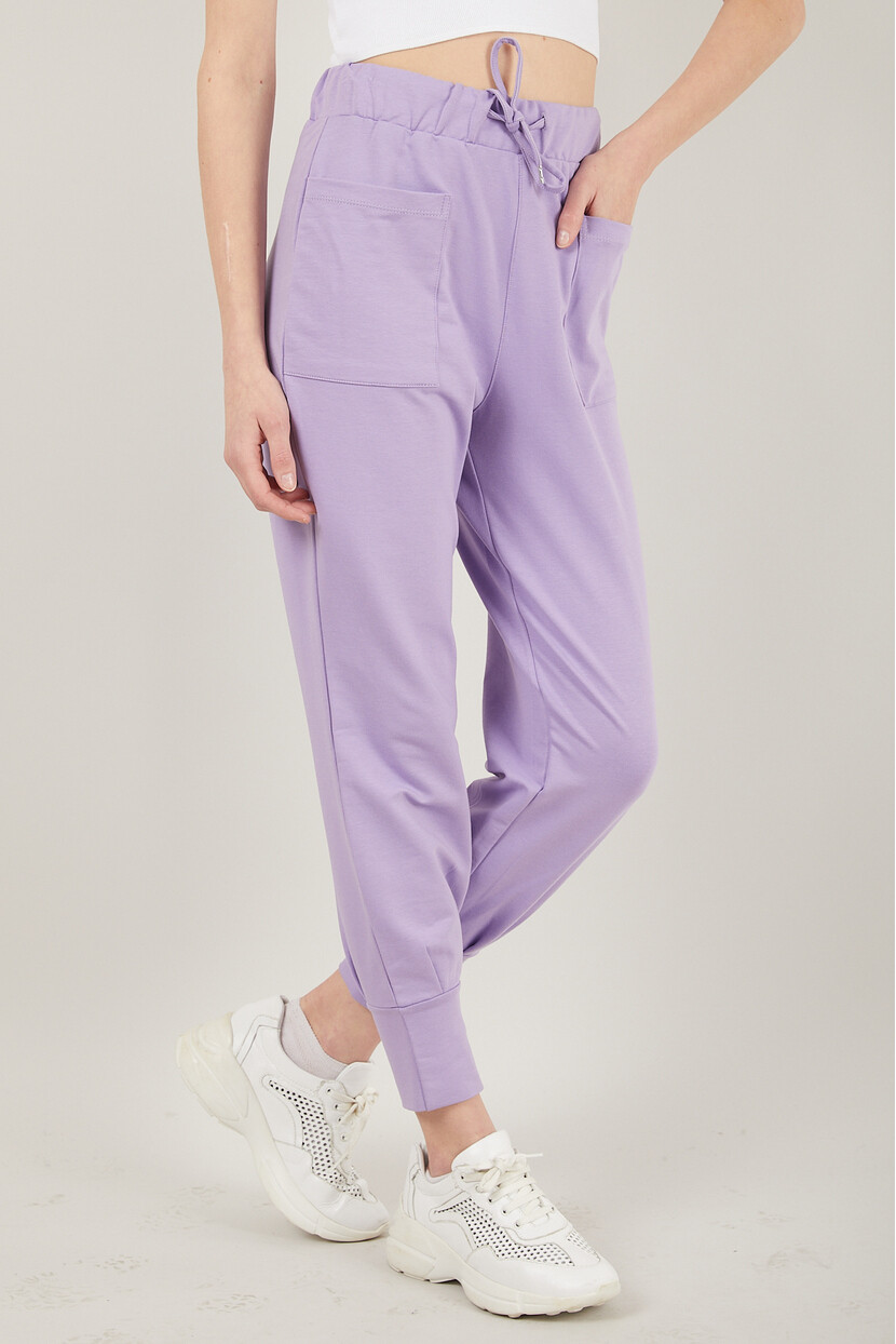 Twenty3 Kadın Cep Detaylı Paçası Geniş Ribanalı Beli Lastikli Ve İpli Eşofman Altı