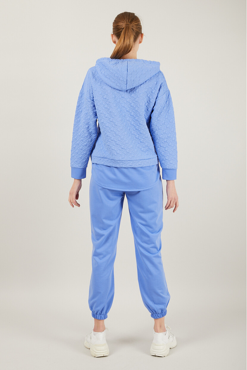 Twenty3 Kadın Kapitoneli Kapüşonlu Etek Detaylı Beli Ve Paçası Lastikli İpli Eşofman Takımı