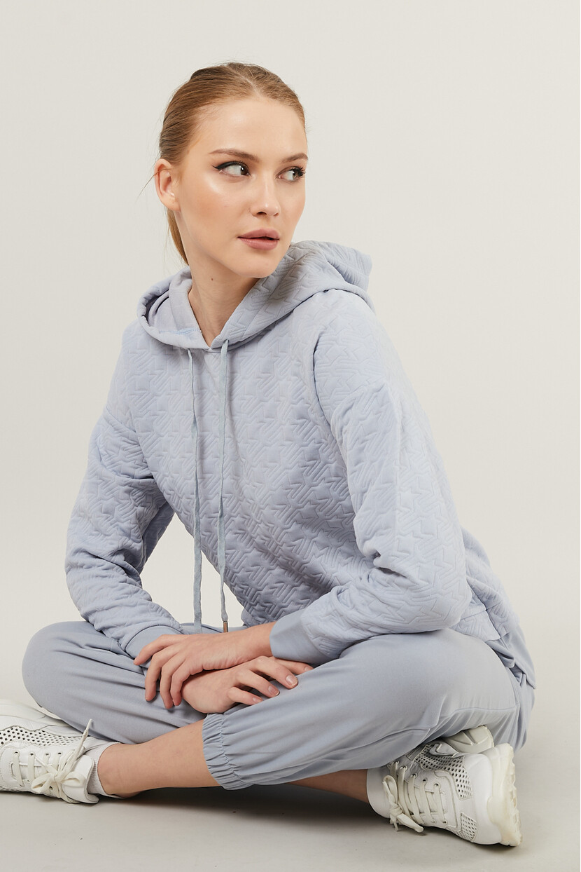 Twenty3 Kadın Kapitoneli Kapüşonlu Etek Detaylı Beli Ve Paçası Lastikli İpli Eşofman Takımı