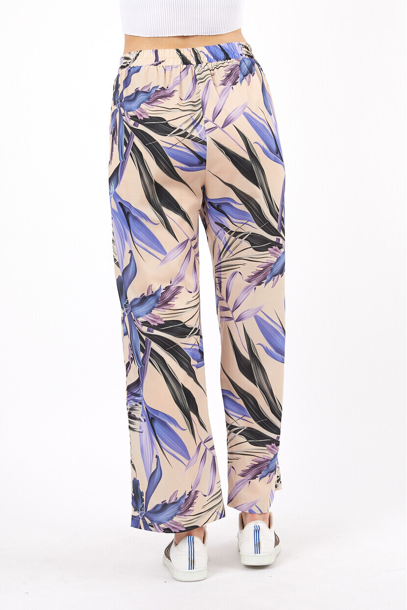 Twenty3 Kadın Yaprak Desenli Rahat Kesim Pantolon