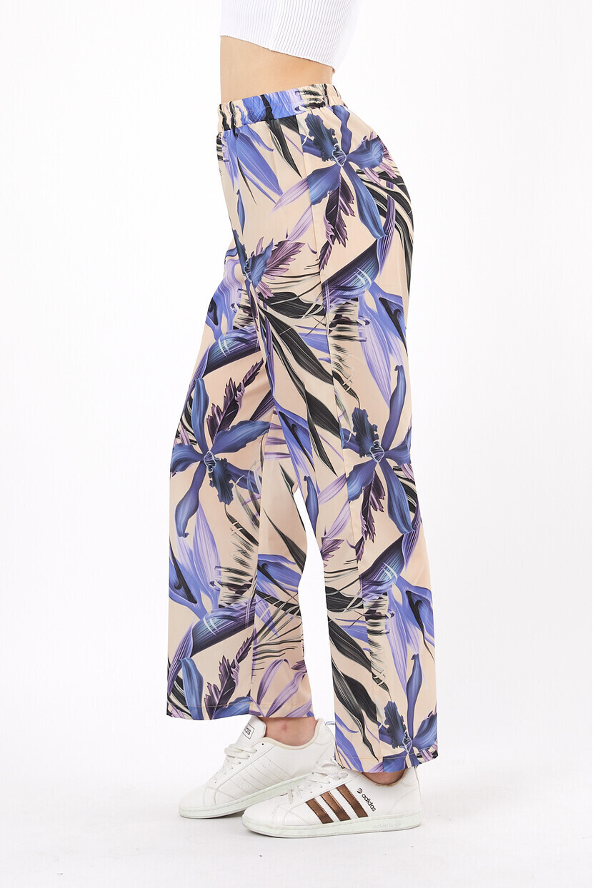 Twenty3 Kadın Yaprak Desenli Rahat Kesim Pantolon