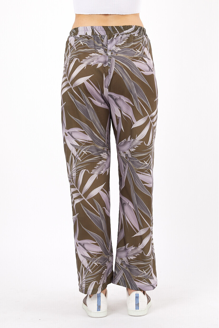 Twenty3 Kadın Yaprak Desenli Rahat Kesim Pantolon