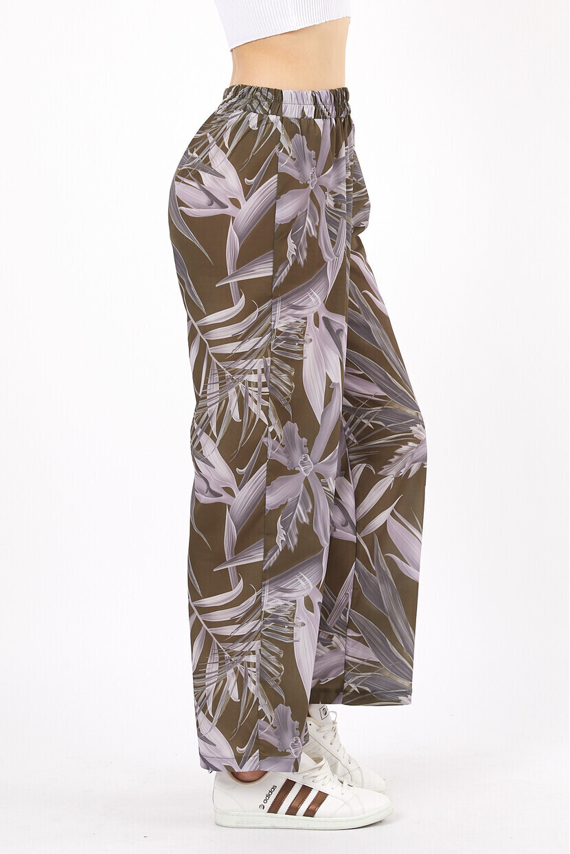 Twenty3 Kadın Yaprak Desenli Rahat Kesim Pantolon