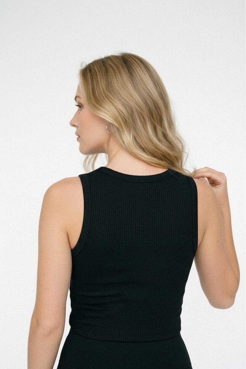 Kadın Halter Yaka Esnek Ribana Basic Atlet