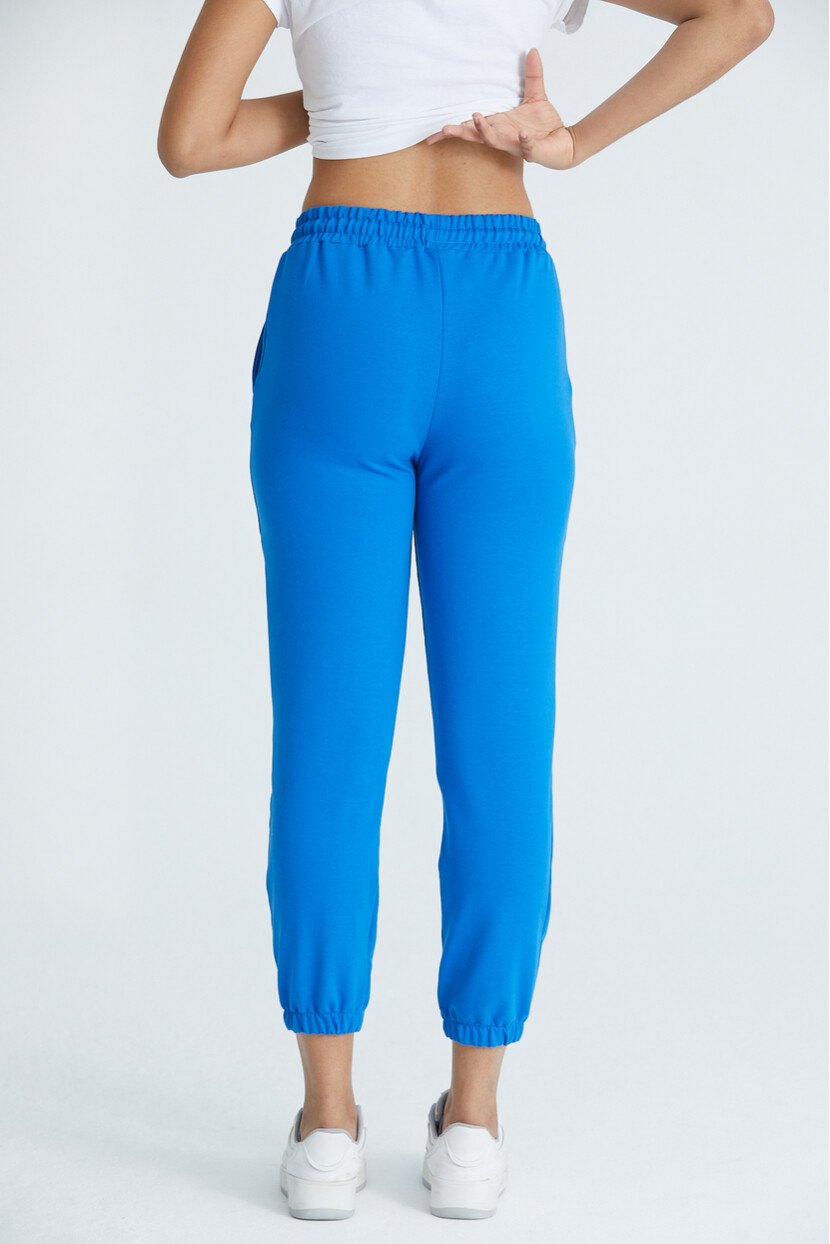 Twenty3 Kadın Basic 2 İplik Likralı Regular Fit Paçası Lastikli Saks Eşofman Altı