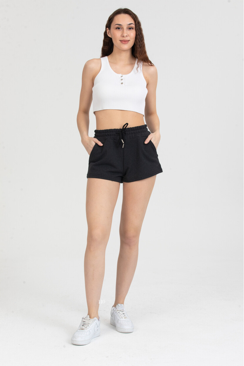Twenty3 Kadın Beli Lastikli Basic Kısa Cepli Şort