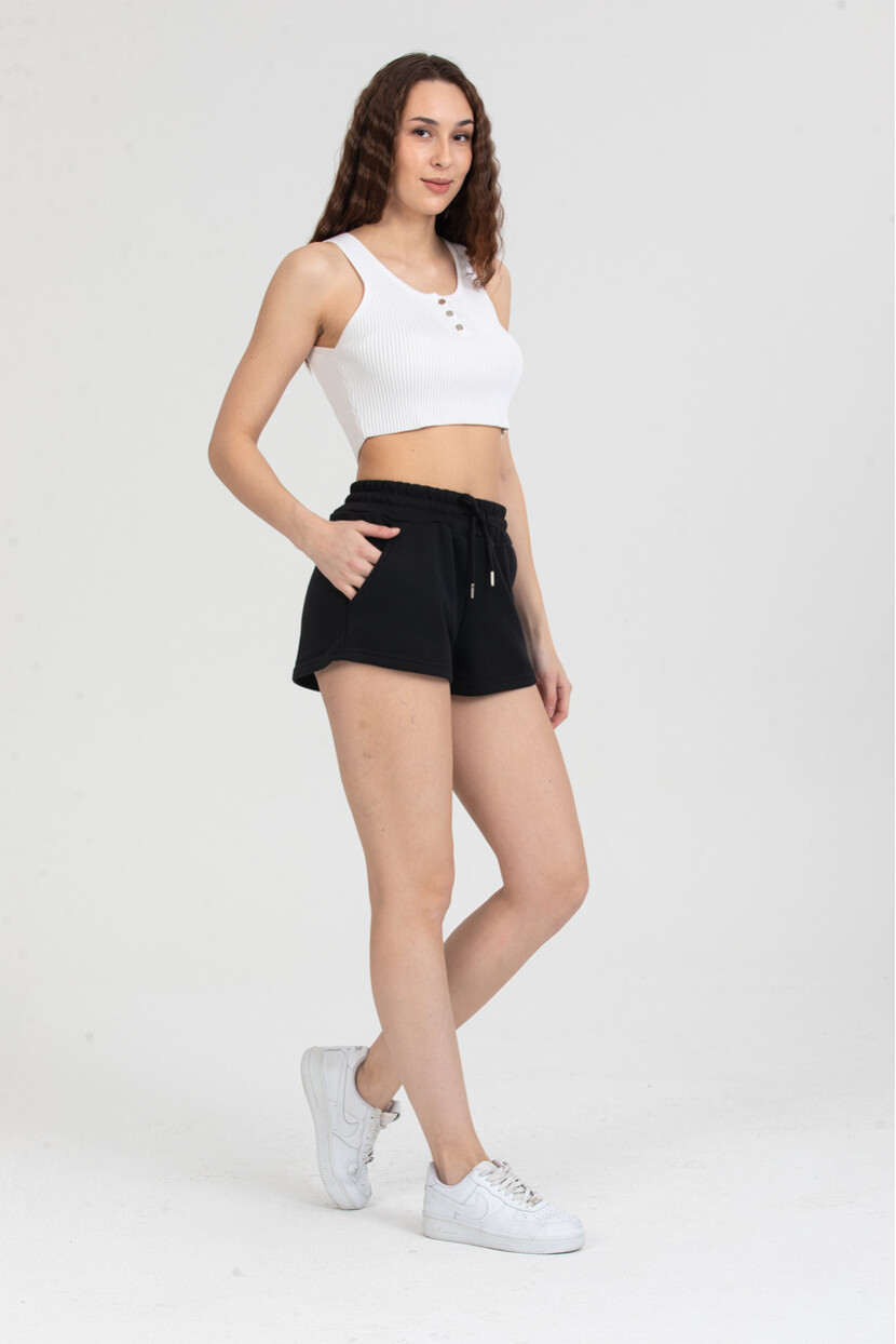 Twenty3 Kadın Beli Lastikli Basic Kısa Cepli Şort