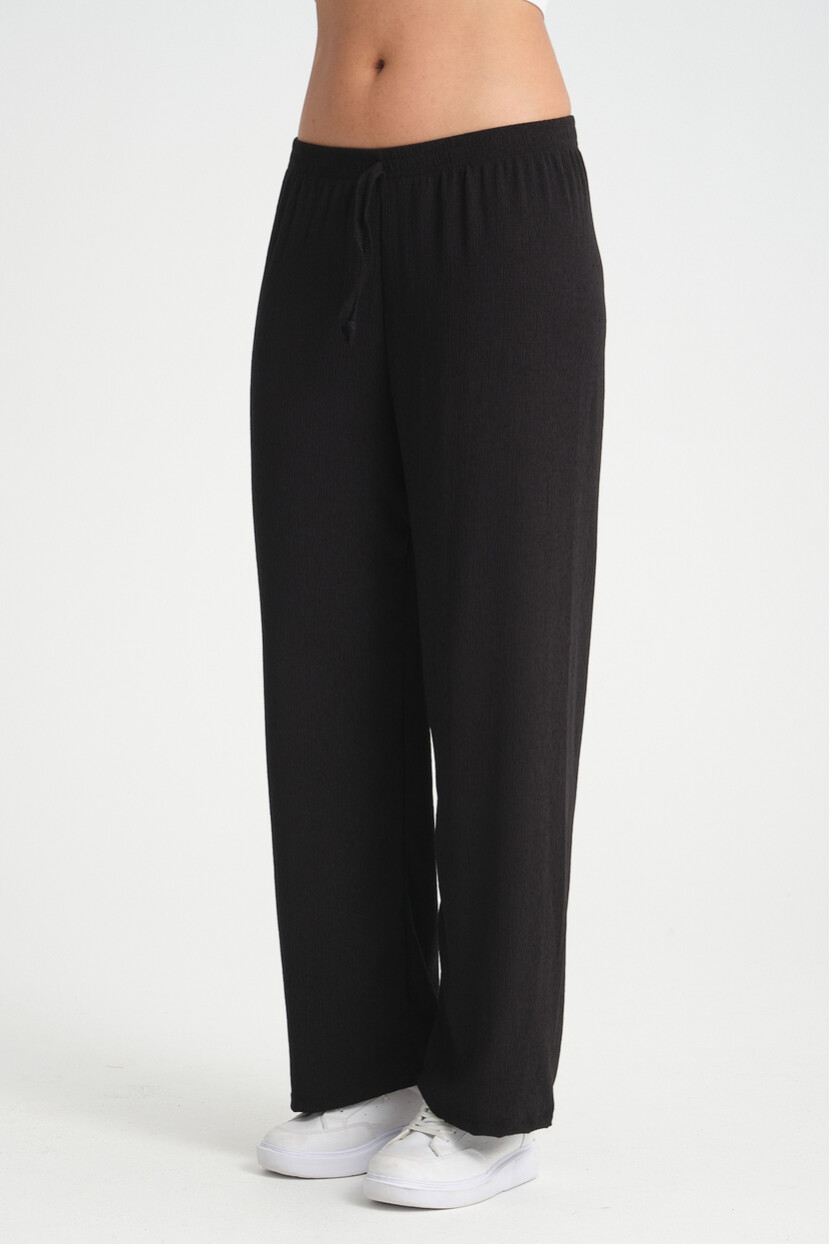 Twenty3 Kadın Beli Lastikli Yazlık Bol Paça Krep Uzun Pantolon