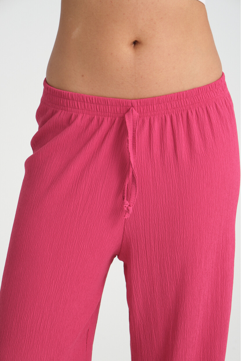 Twenty3 Kadın Beli Lastikli Yazlık Bol Paça Krep Uzun Pantolon