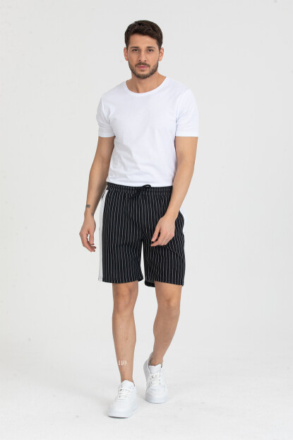 Twenty3 Erkek Basic Şerit Detaylı Çizgili Şort