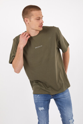 Twenty3 Erkek Basic Oversize Brooklyn Baskılı Kısa Kol T-Shirt