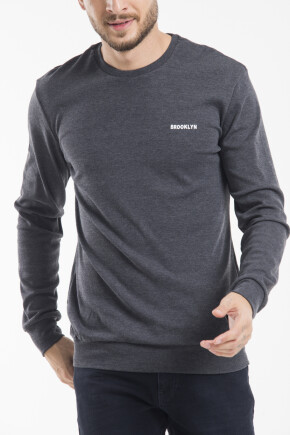 Twenty3  Erkek Bisiklet Yaka Slim fit Brooklyn Sweatshirt 