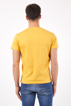Twenty3 Erkek Sıfır Yaka Basic Baskılı T-Shirt 