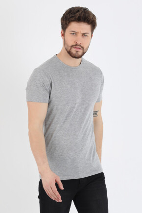 Twenty3 Erkek Sıfır Yaka Regular Fit Basic T-Shirt