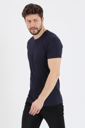 Twenty3 Erkek Sıfır Yaka Regular Fit Basic T-Shirt