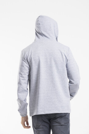 Twenty3  Erkek Yarım Fermuarlı Kapüşonlu Cepli Sweatshirt 