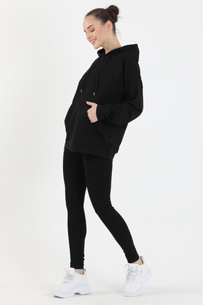 Twenty3 Kadın Basic Oversize Kapşonlu Kanguru Cep Sweat Shirt 