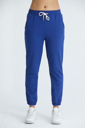 Twenty3 Kadın Basic 2 İplik Likralı Regular Fit Paçası Lastikli Lacivert Eşofman Altı