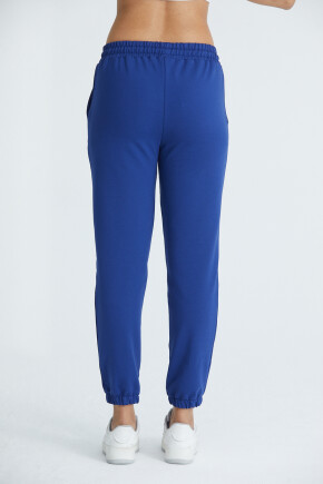 Twenty3 Kadın Basic 2 İplik Likralı Regular Fit Paçası Lastikli Lacivert Eşofman Altı