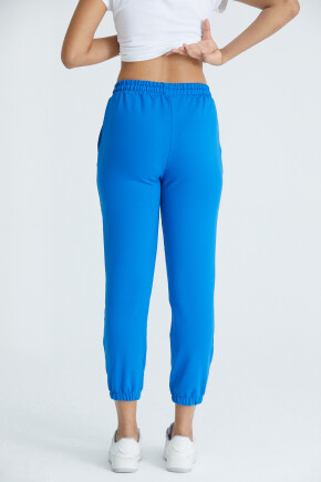 Twenty3 Kadın Basic 2 İplik Likralı Regular Fit Paçası Lastikli Saks Eşofman Altı