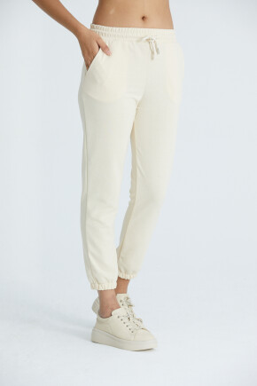 Twenty3 Kadın Basic 2 İplik Likralı Regular Fit Paçası Lastikli Eşofman Altı