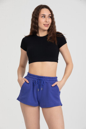 Twenty3 Kadın Beli Lastikli Basic Kısa Cepli Şort