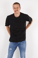 Twenty3 Erkek Basic Oversize Sıfır Yaka Cepli T-Shirt