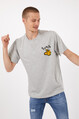 Twenty3 Erkek Basic Oversize Sıfır Yaka Önü ve Arkası Baskılı T-Shirt
