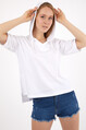 Twenty3 Kadın Arkası Uzun Kapüşonlu Oversize T-Shirt