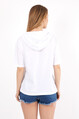 Twenty3 Kadın Arkası Uzun Kapüşonlu Oversize T-Shirt