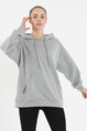 Twenty3 Kadın Basic Oversize Kapşonlu Kanguru Cep Sweat Shirt 