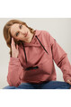 Twenty3 Kadın Kapüşonlu Yaka Detaylı Cepli Fermuarlı Oversize Sweatshirt