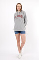 Twenty3 Kadın Los Angeles Baskılı Oversize Sweat Shirt