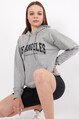 Twenty3 Kadın Los Angeles Baskılı Oversize Sweat Shirt