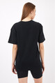 Twenty3 Kadın Sıfır Yaka Basic Baskılı Oversize T-Shirt 