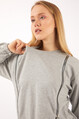 Twenty3 Kadın Sıfır Yaka Fermuar Detaylı Sweat Shirt
