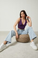 Twenty3 Kadın Super Crop Sırt Detaylı Triko Büstiyer Bluz